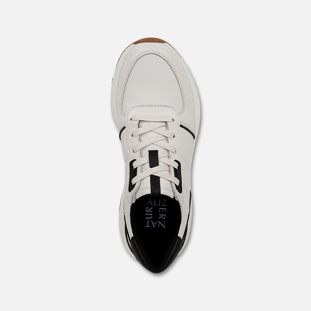 Naturalizer Blossom Lace-up Sneaker - Warm White / Black Leather