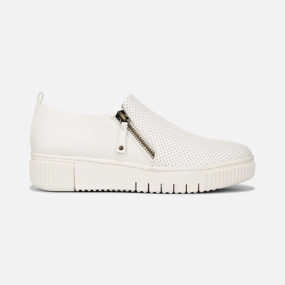Naturalizer SOUL Turner Slip On Sneaker - White Synthetic Nubuck