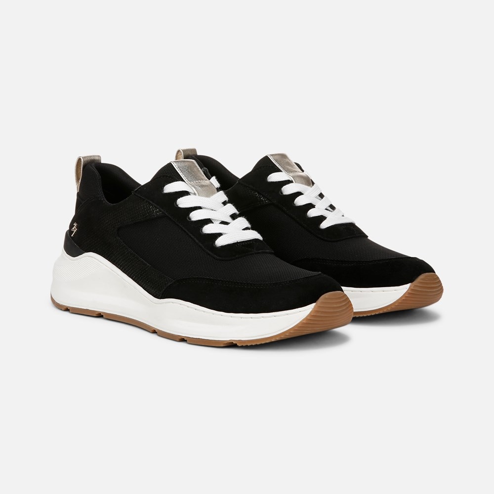 Naturalizer 27 EDIT Brooke Lace-up Sneaker - Black Leather \u0026 Mesh