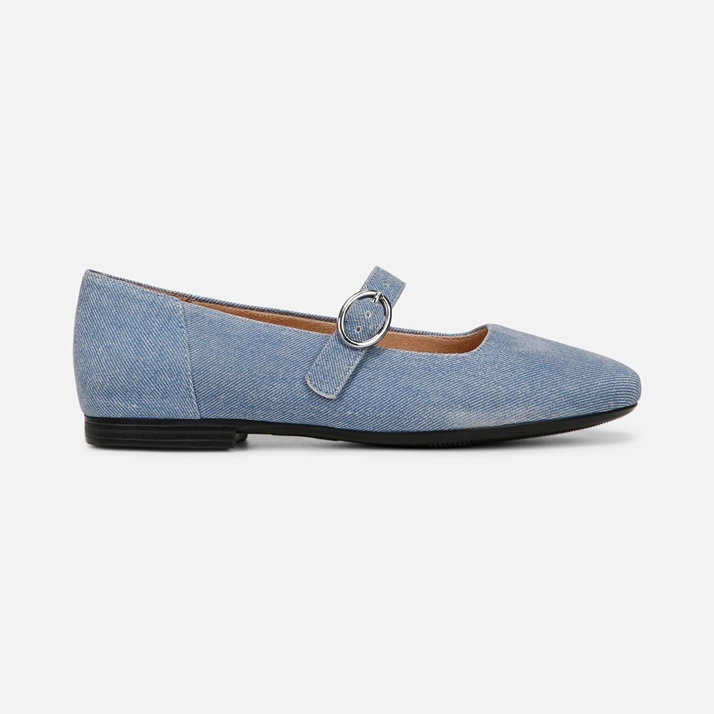 Naturalizer Kelly Mary Jane Flat - Denim Blue Suede