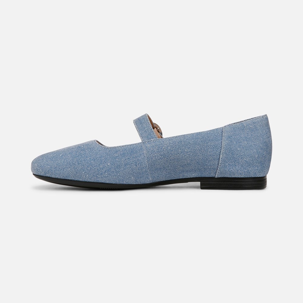 Naturalizer Kelly Mary Jane Flat - Denim Blue Suede
