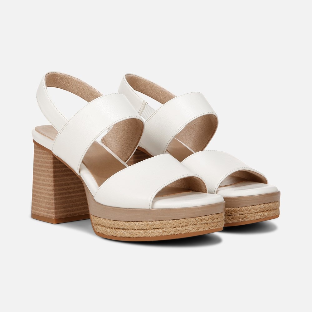 Naturalizer SOUL Holly Sandal - White Faux Leather