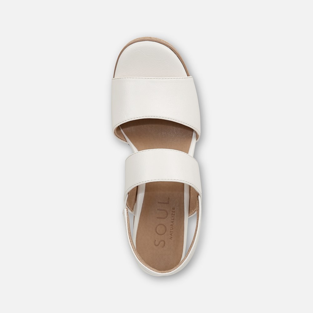 Naturalizer SOUL Holly Sandal - White Faux Leather