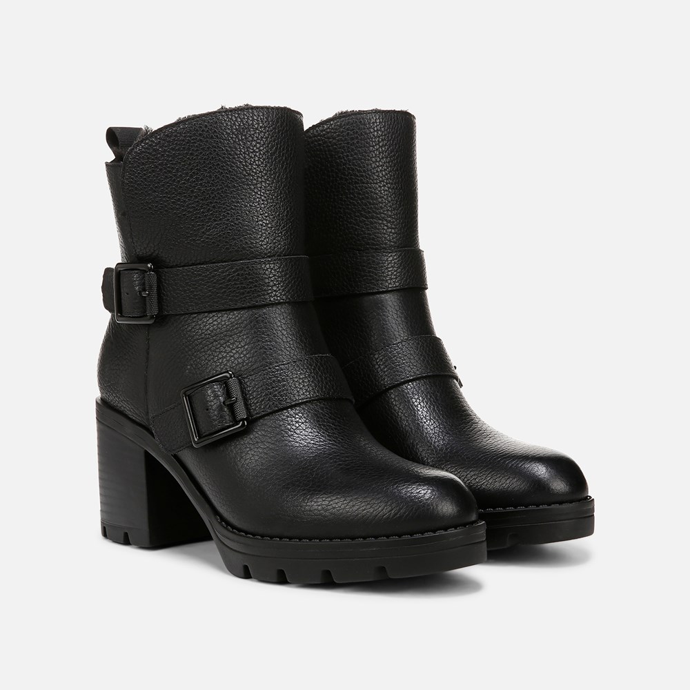 Naturalizer Verney Moto Water Repellent Bootie - Black Leather