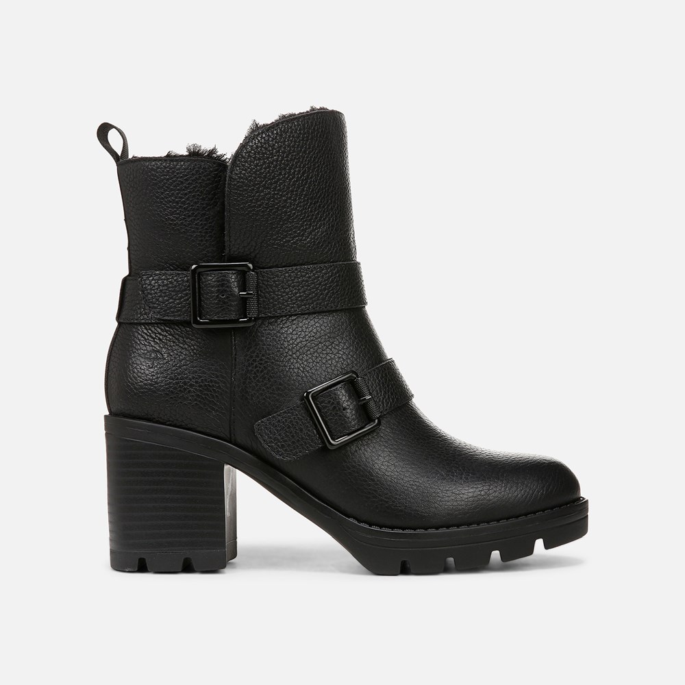 Naturalizer Verney Moto Water Repellent Bootie - Black Leather