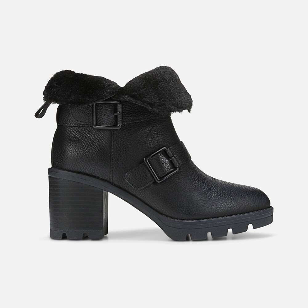 Naturalizer Verney Moto Water Repellent Bootie - Black Leather