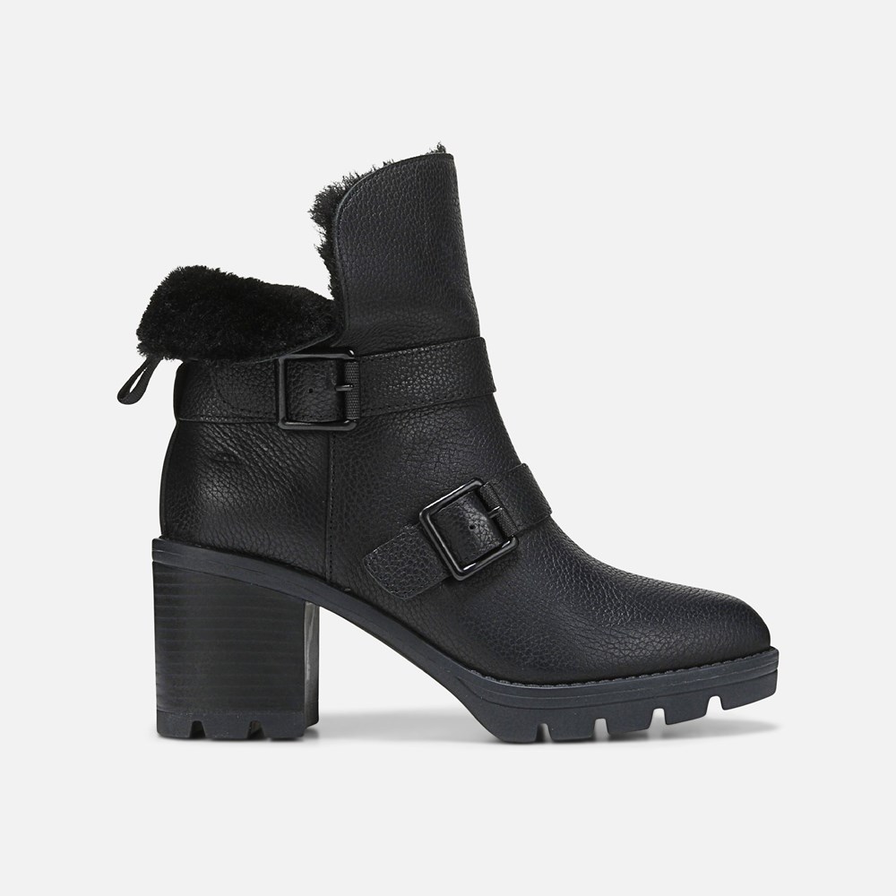 Naturalizer Verney Moto Water Repellent Bootie - Black Leather