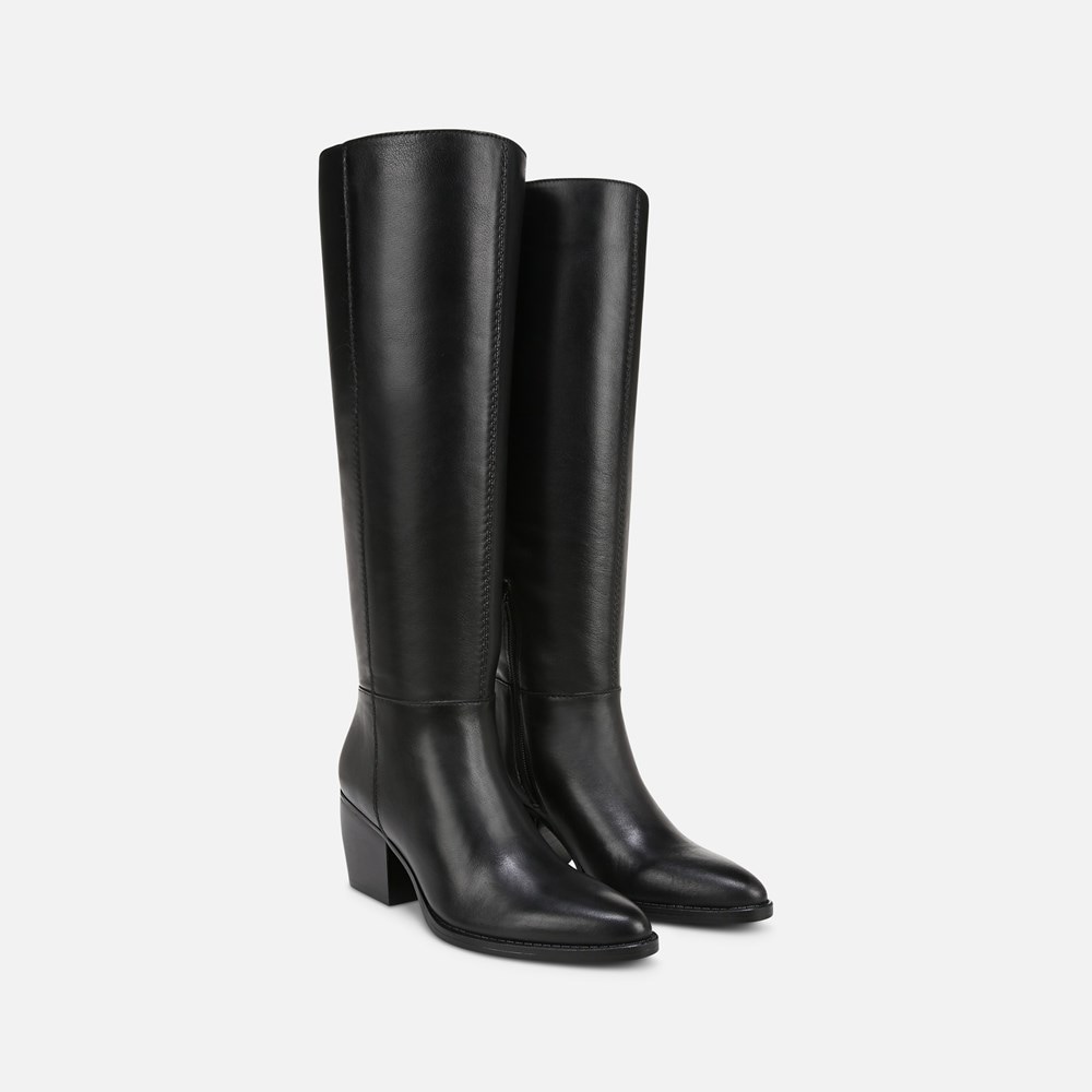 Naturalizer Fae Wide Calf Knee High Boot - Black Leather