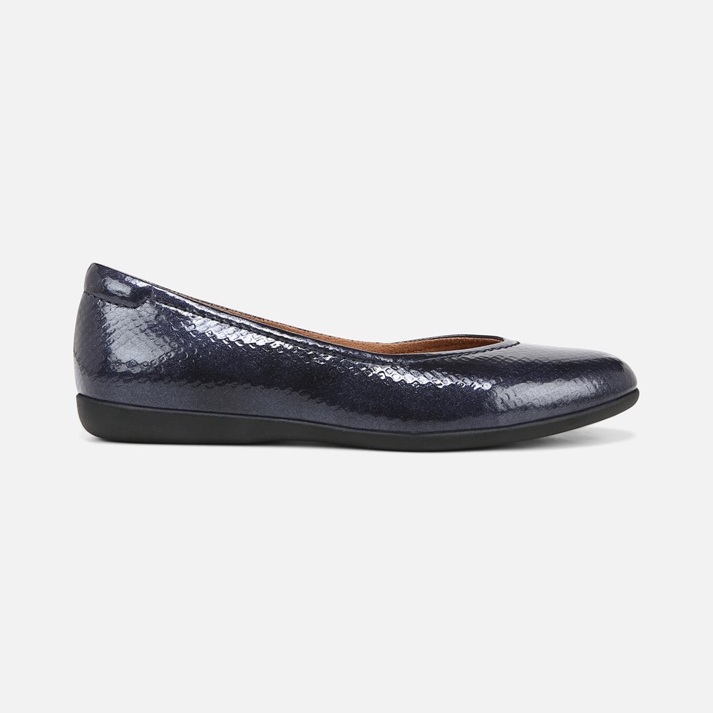Naturalizer Vivienne Flat - Midnight Blue Faux Leather