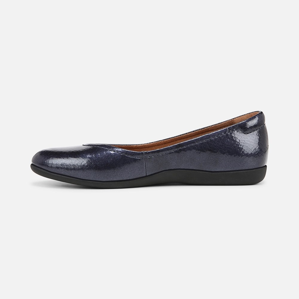 Naturalizer Vivienne Flat - Midnight Blue Faux Leather