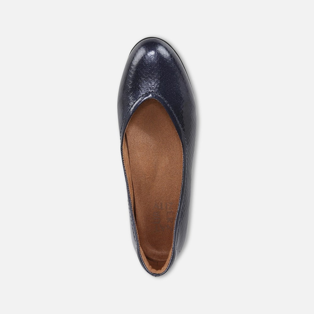 Naturalizer Vivienne Flat - Midnight Blue Faux Leather