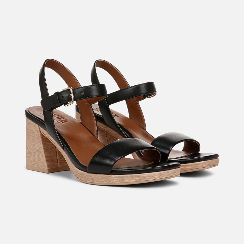 Naturalizer Rose Dress Sandal - Black Leather