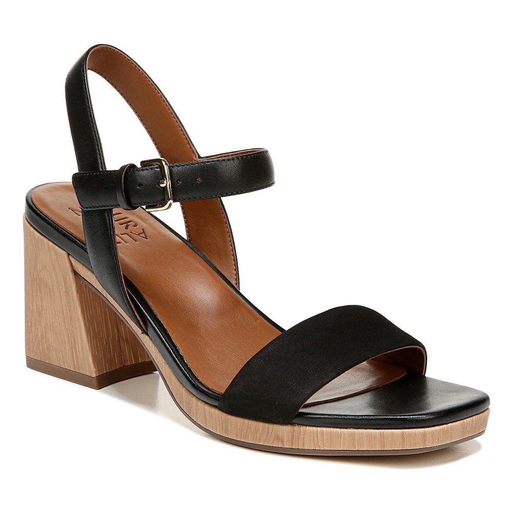 Naturalizer Rose Dress Sandal - Black Leather