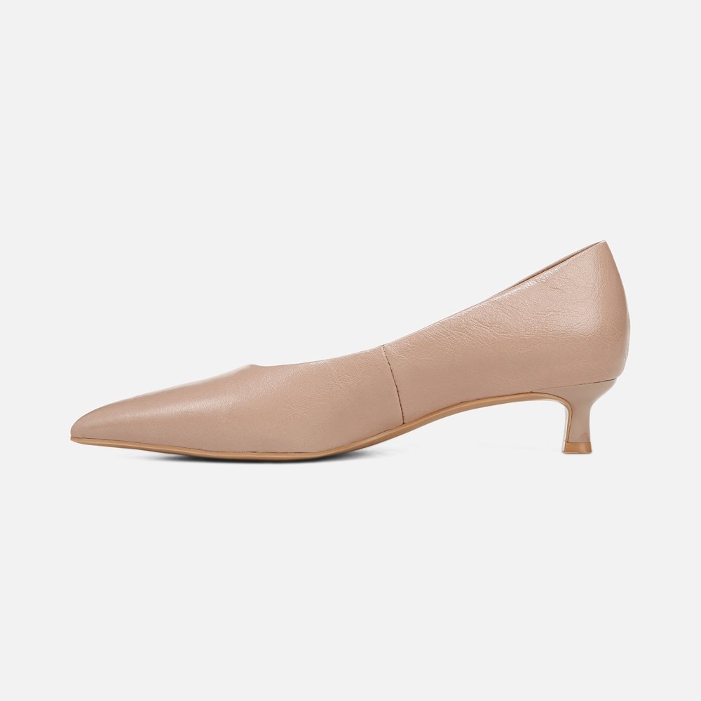 Naturalizer Natalia Kitten Heel - Warm Taupe Tan Leather