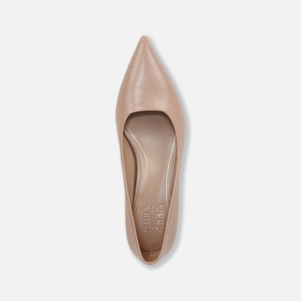 Naturalizer Natalia Kitten Heel - Warm Taupe Tan Leather