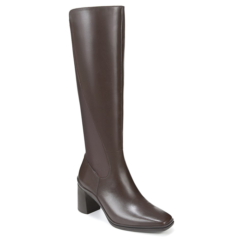 Naturalizer Axel Weatherproof Knee High Boot - Oxford Brown Wp Leather