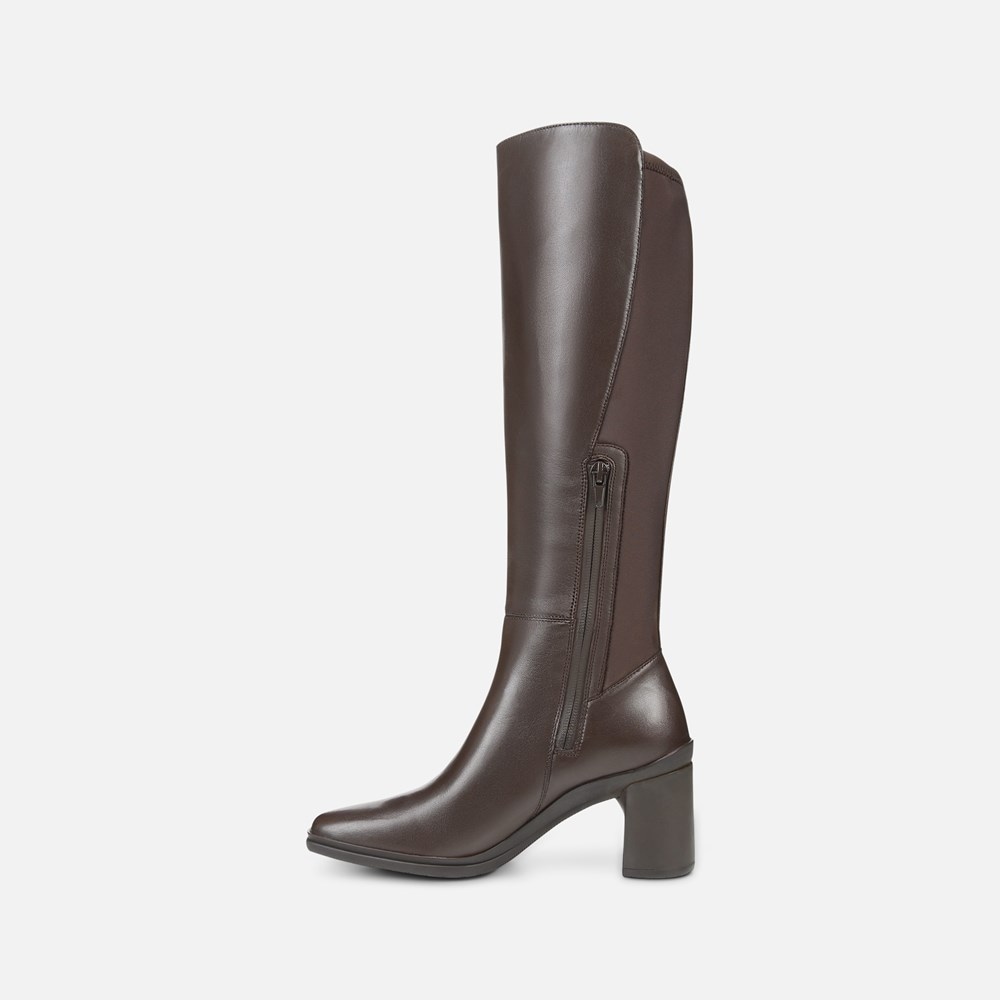 Naturalizer Axel Weatherproof Knee High Boot - Oxford Brown Wp Leather