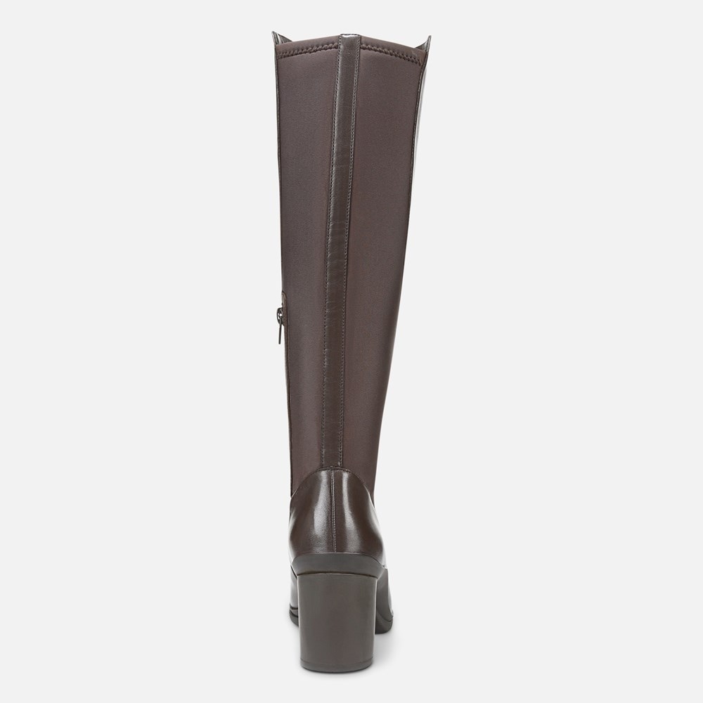 Naturalizer Axel Weatherproof Knee High Boot - Oxford Brown Wp Leather