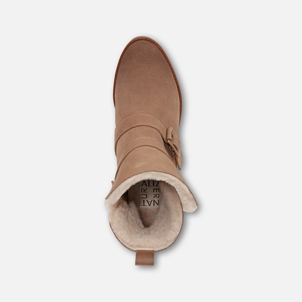 Naturalizer Verney Moto Water Repellent Bootie - Warm Brown