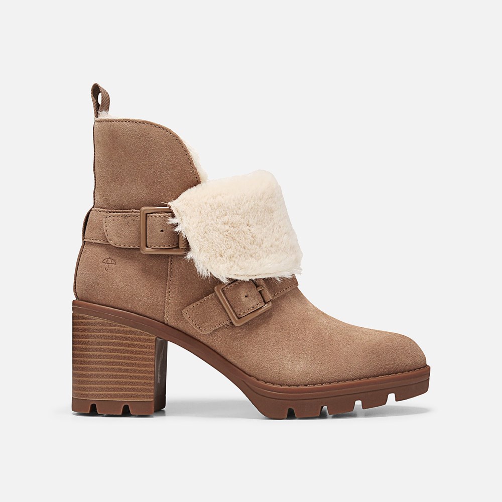Naturalizer Verney Moto Water Repellent Bootie - Warm Brown