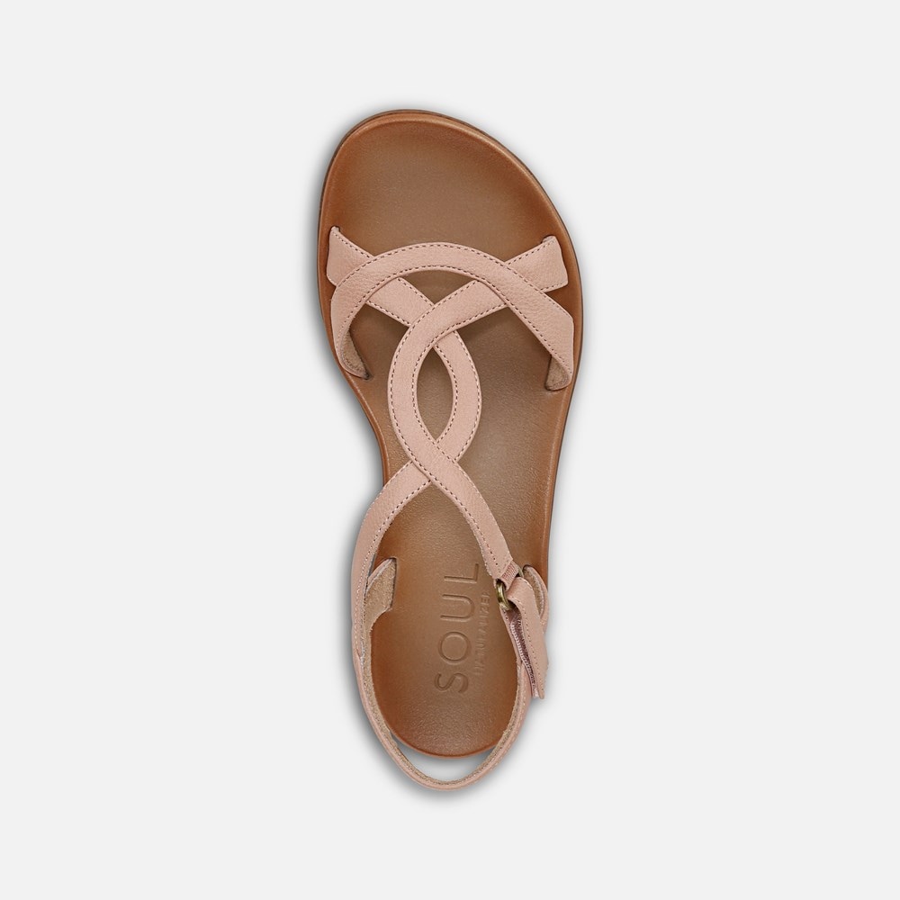 Naturalizer SOUL Solo Sandal - Mauve Pink Faux Leather