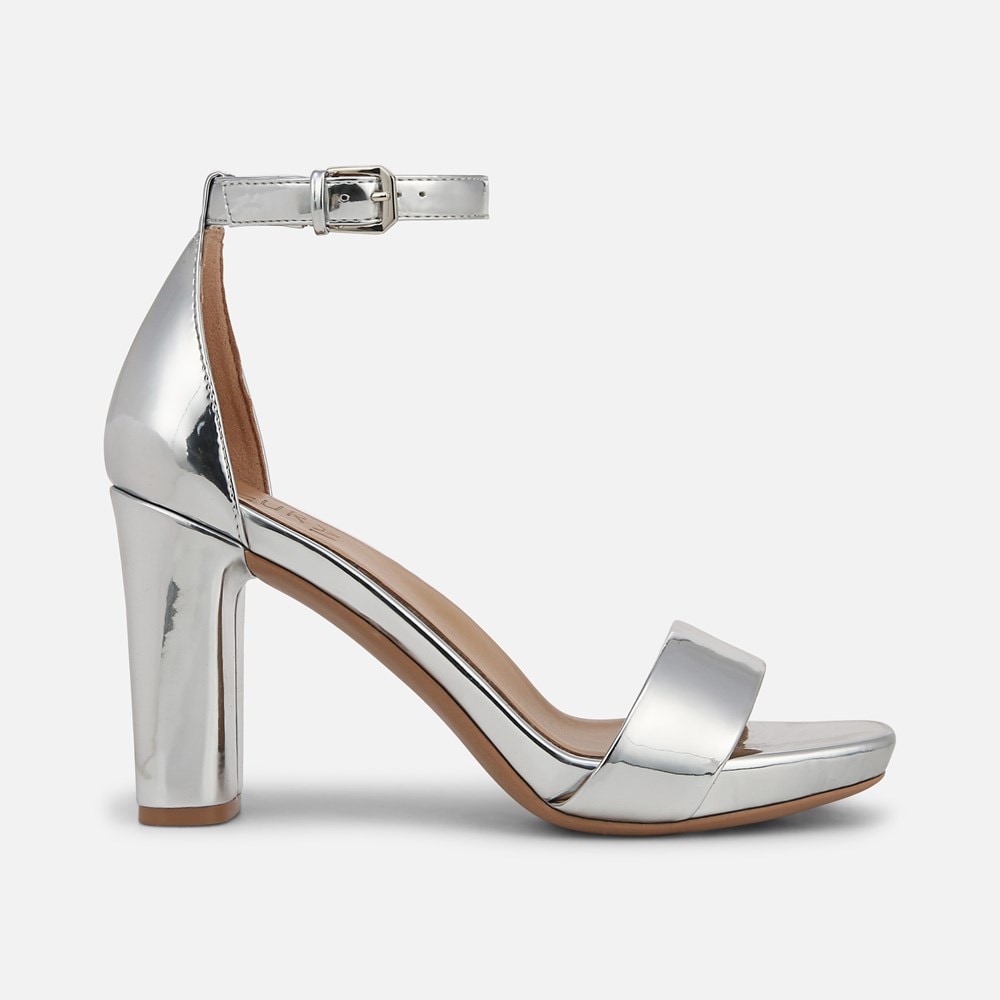 Naturalizer Joy Dress Sandal - Silver Faux Leather