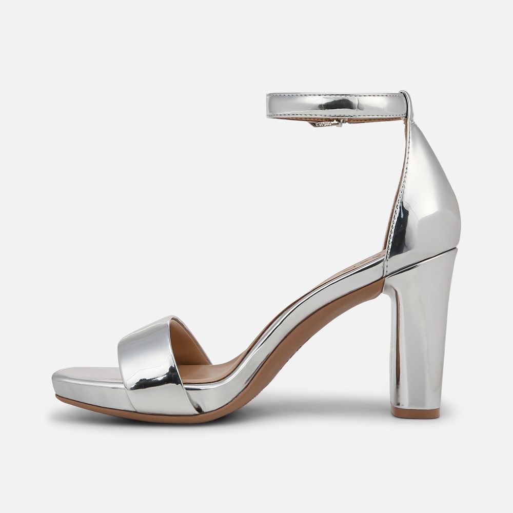 Naturalizer Joy Dress Sandal - Silver Faux Leather