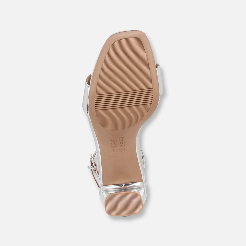 Naturalizer Joy Dress Sandal - Silver Faux Leather