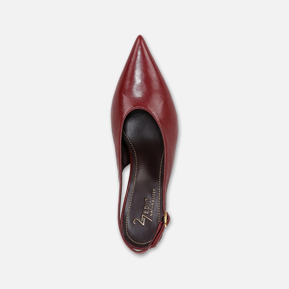 Naturalizer 27 EDIT Elaine Slingback Dress Shoe - Cranberry Red Leather