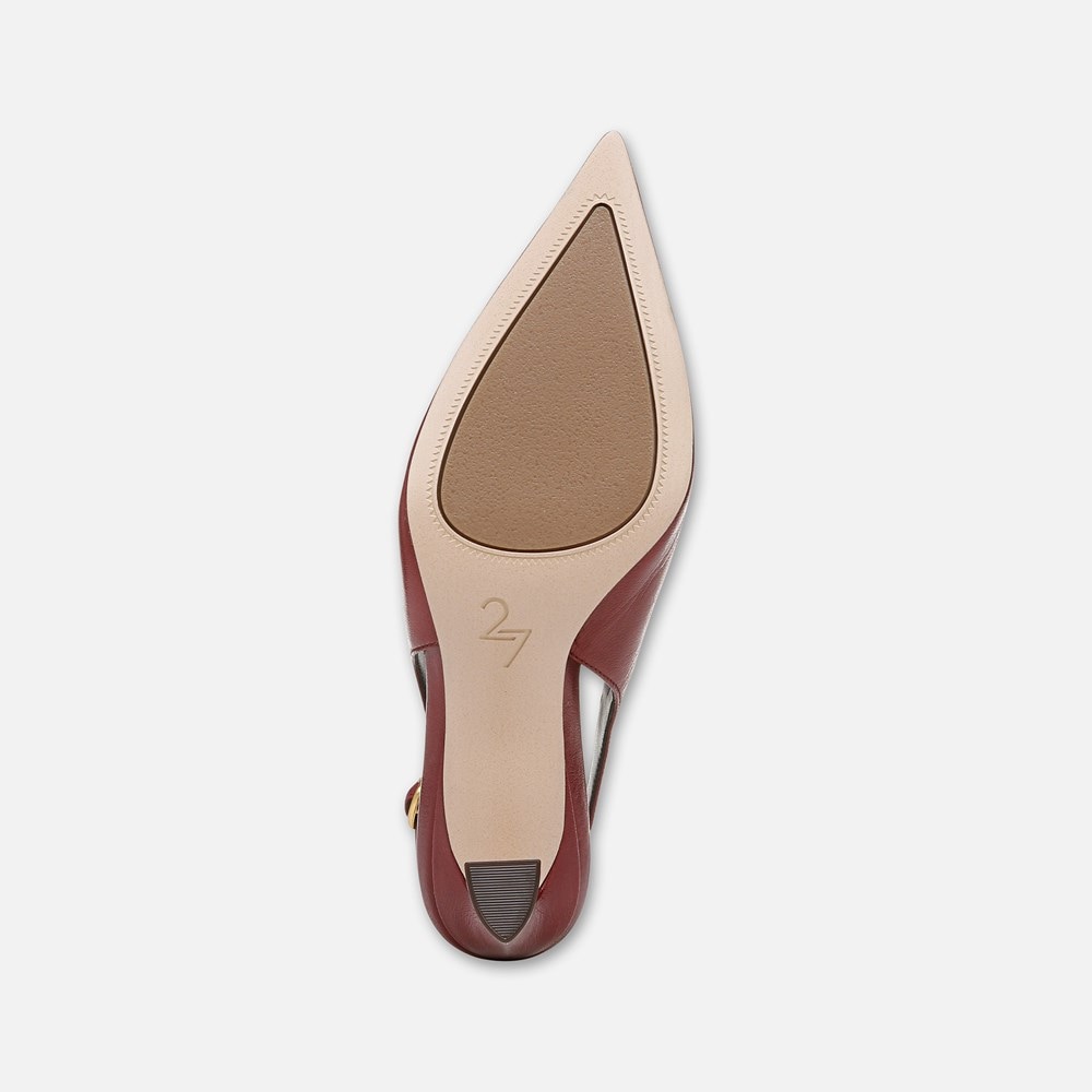 Naturalizer 27 EDIT Elaine Slingback Dress Shoe - Cranberry Red Leather