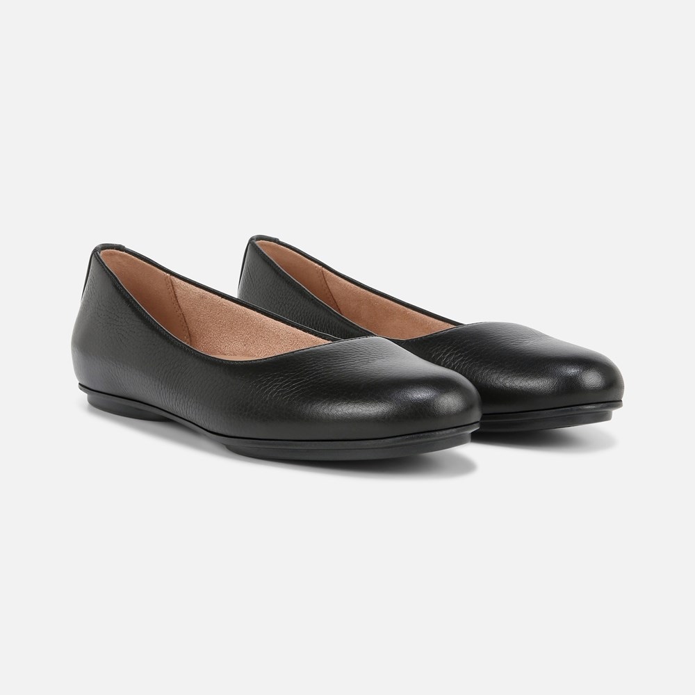 Naturalizer Maxwell Ballet Flat - Black Tumbled Leather