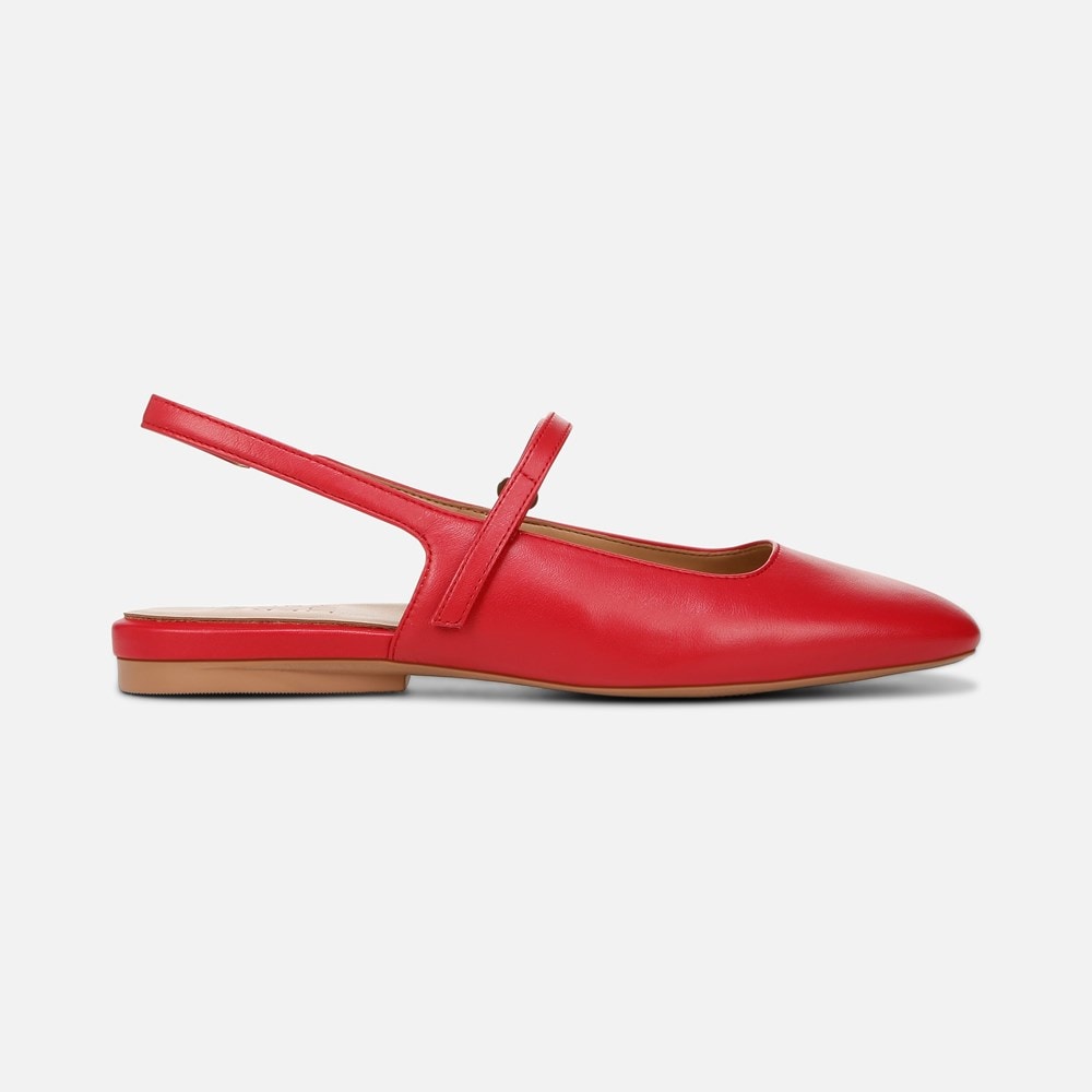 Naturalizer Connie Mary Jane Slingback Flat - Crantini Red Leather