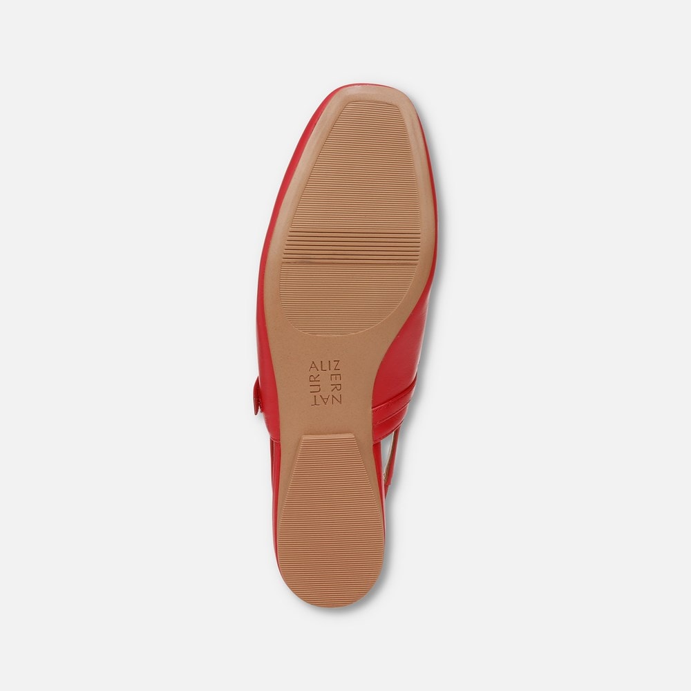 Naturalizer Connie Mary Jane Slingback Flat - Crantini Red Leather