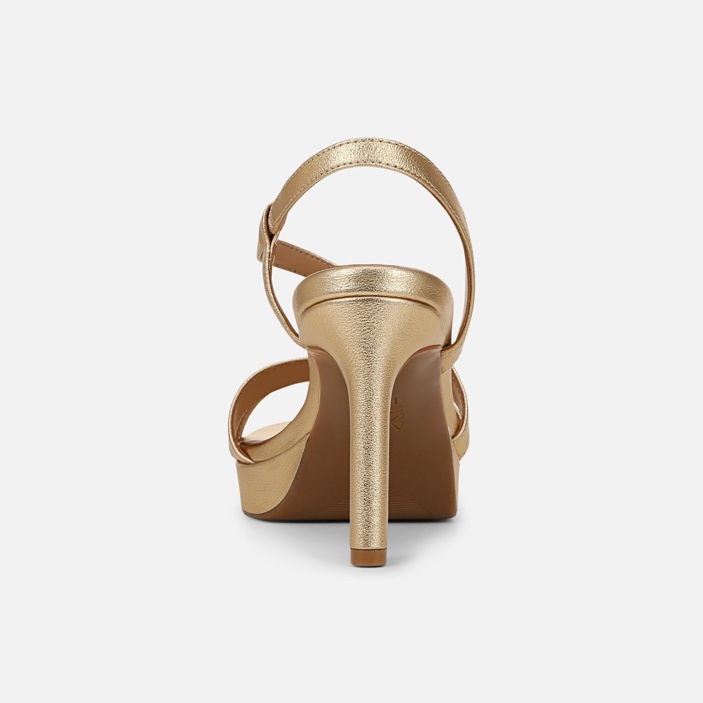 Naturalizer Abby Dress Sandal - Dark Gold Faux Leather