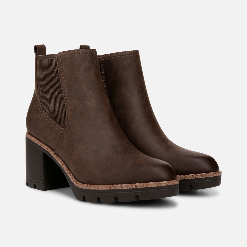 Naturalizer Madalynn Gore Water Repellent Bootie - Truffle Taupe Faux Leather