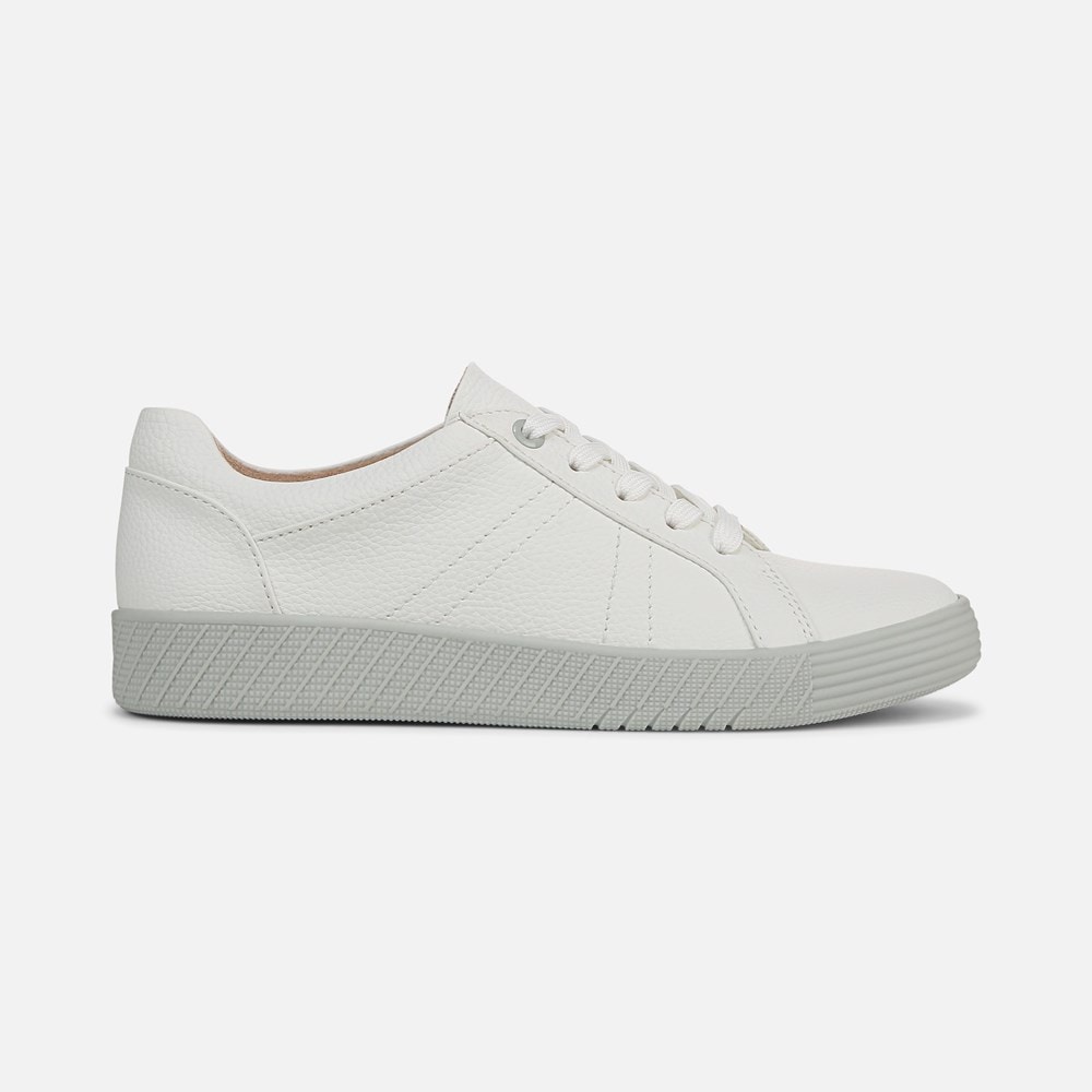 Naturalizer SOUL Neela Sneaker - White / Mist Grey Faux Leather