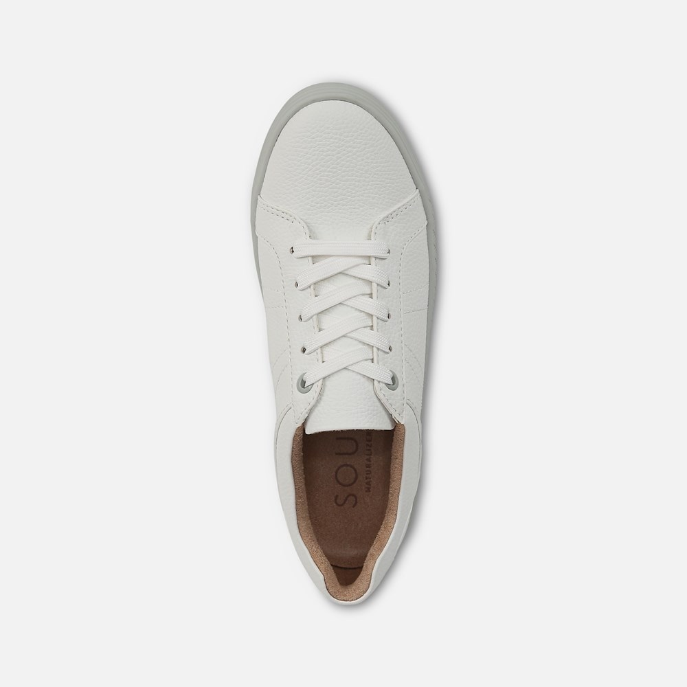 Naturalizer SOUL Neela Sneaker - White / Mist Grey Faux Leather
