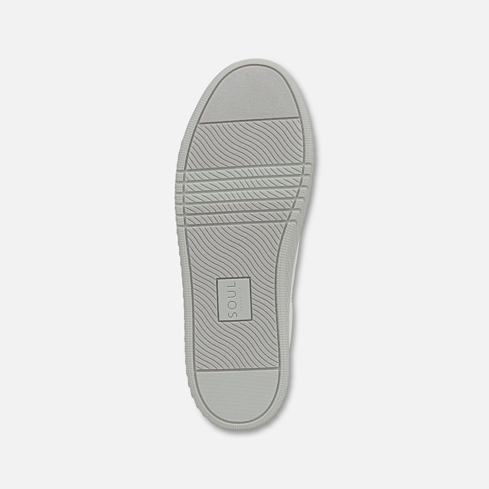 Naturalizer SOUL Neela Sneaker - White / Mist Grey Faux Leather