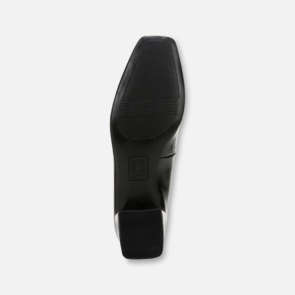 Naturalizer Huntley Block Heel Pump - Black Faux Leather