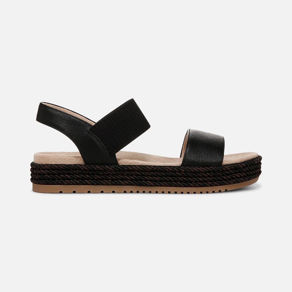 Naturalizer SOUL Diana Strappy Sandal - Black Faux Leather