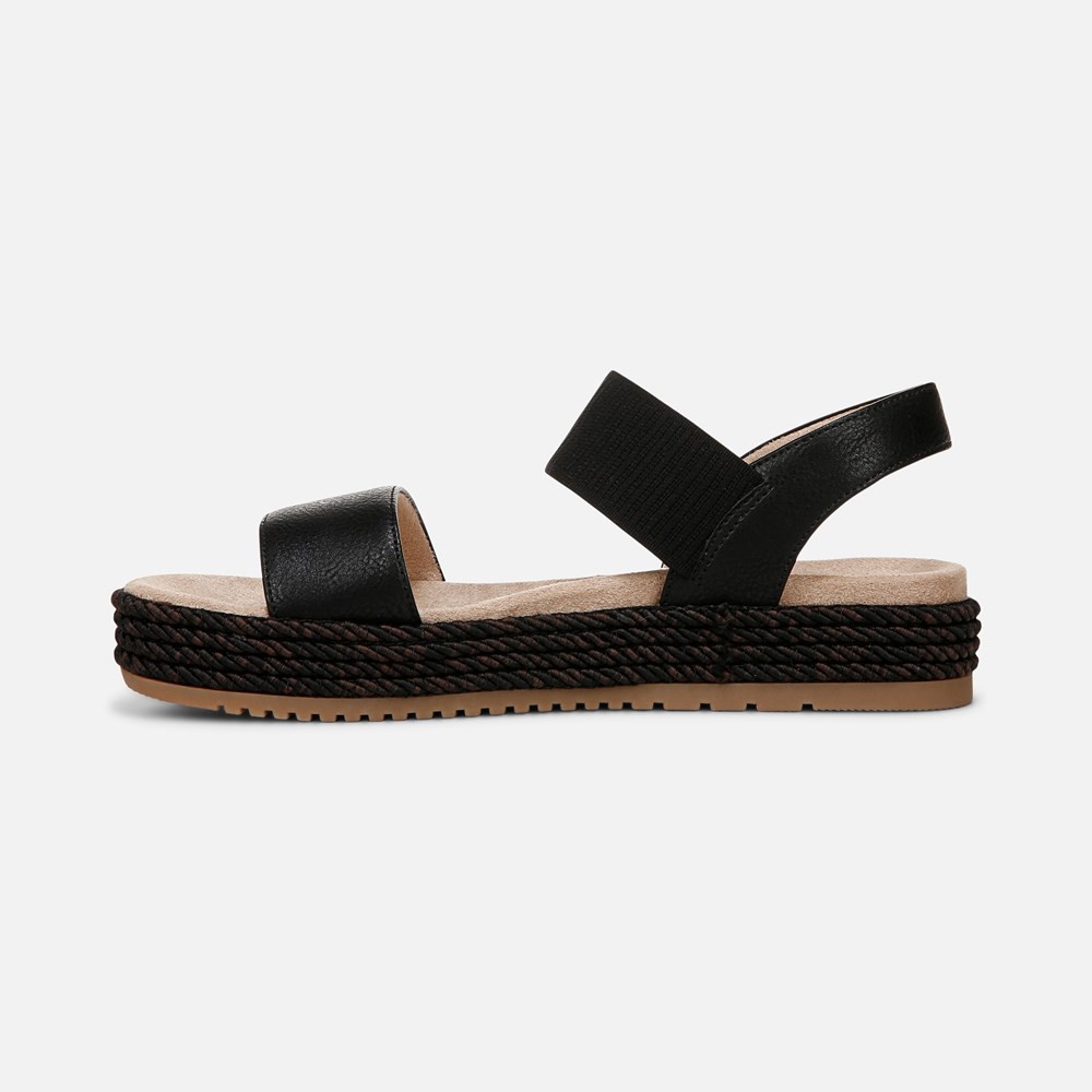 Naturalizer SOUL Diana Strappy Sandal - Black Faux Leather