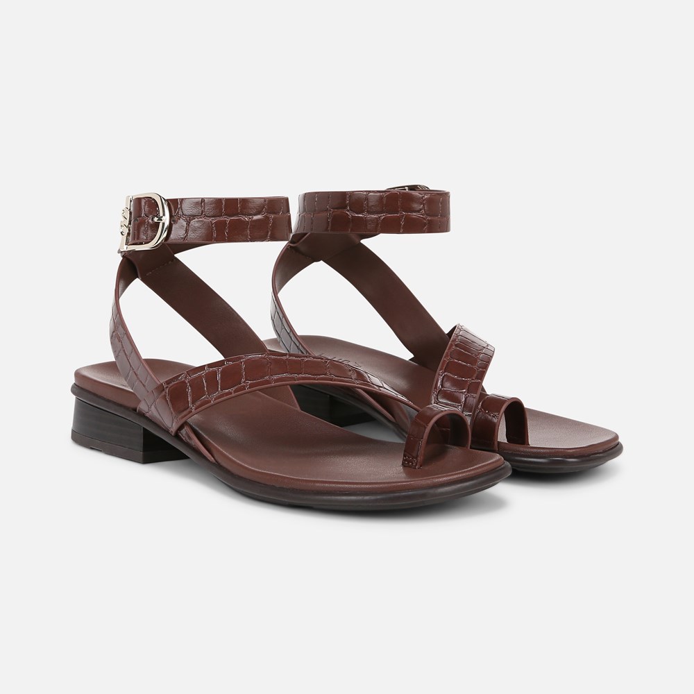 Naturalizer Birch Sandal - Cappuccino Croco Faux Leather