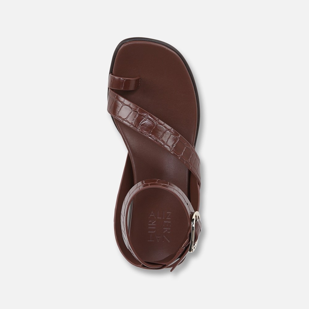 Naturalizer Birch Sandal - Cappuccino Croco Faux Leather