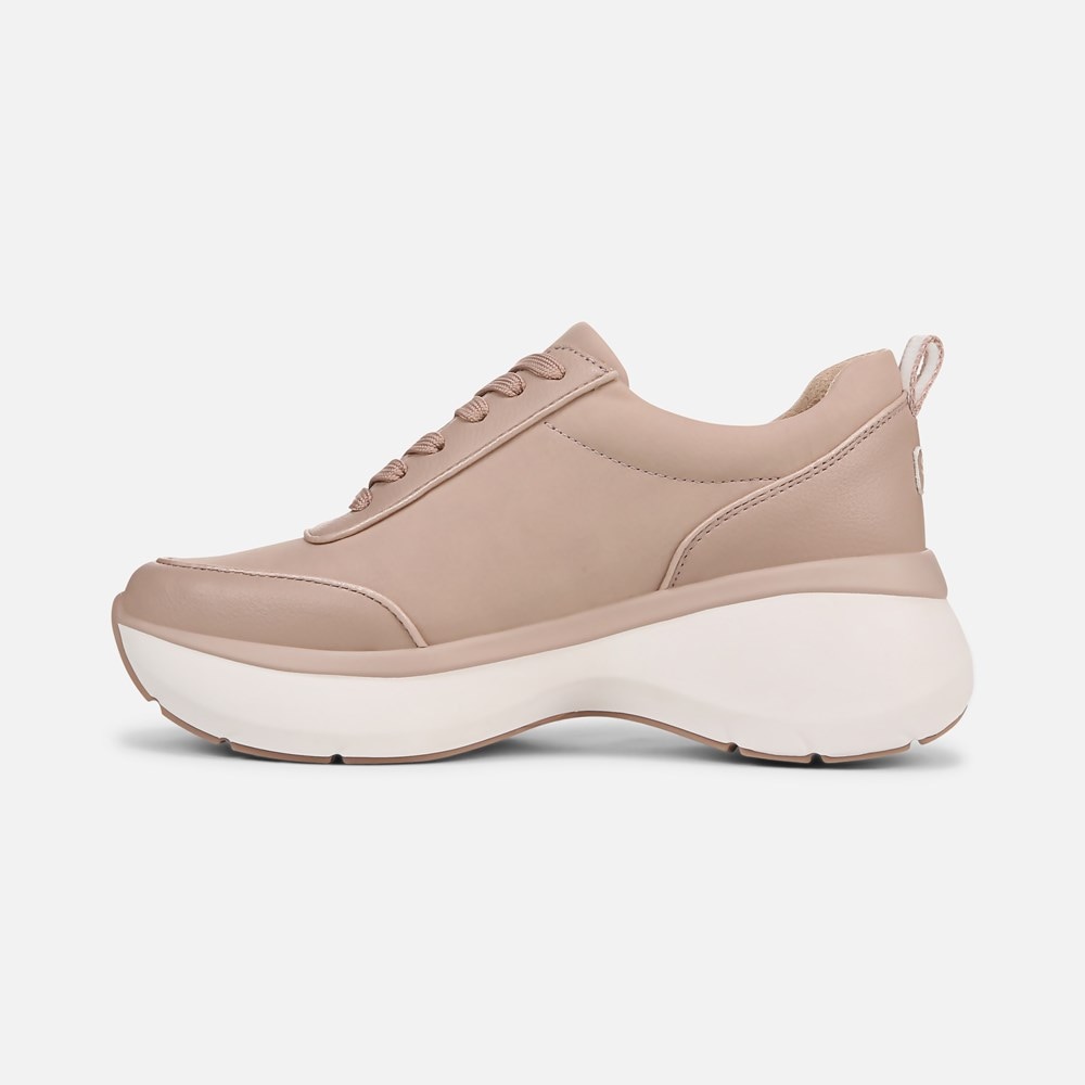 Naturalizer SOUL Roquel Lace Up Sneaker - Vintage Mauve Faux Nubuck