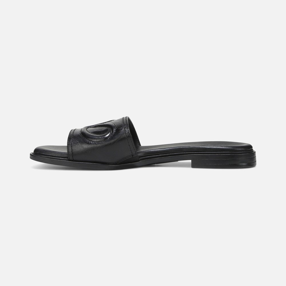 Naturalizer Genevieve Slide Sandal - Black Leather