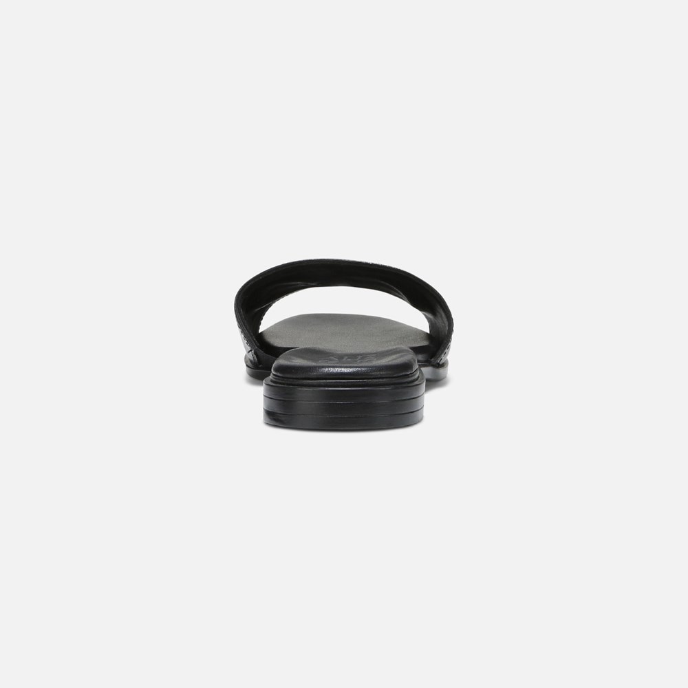 Naturalizer Genevieve Slide Sandal - Black Leather