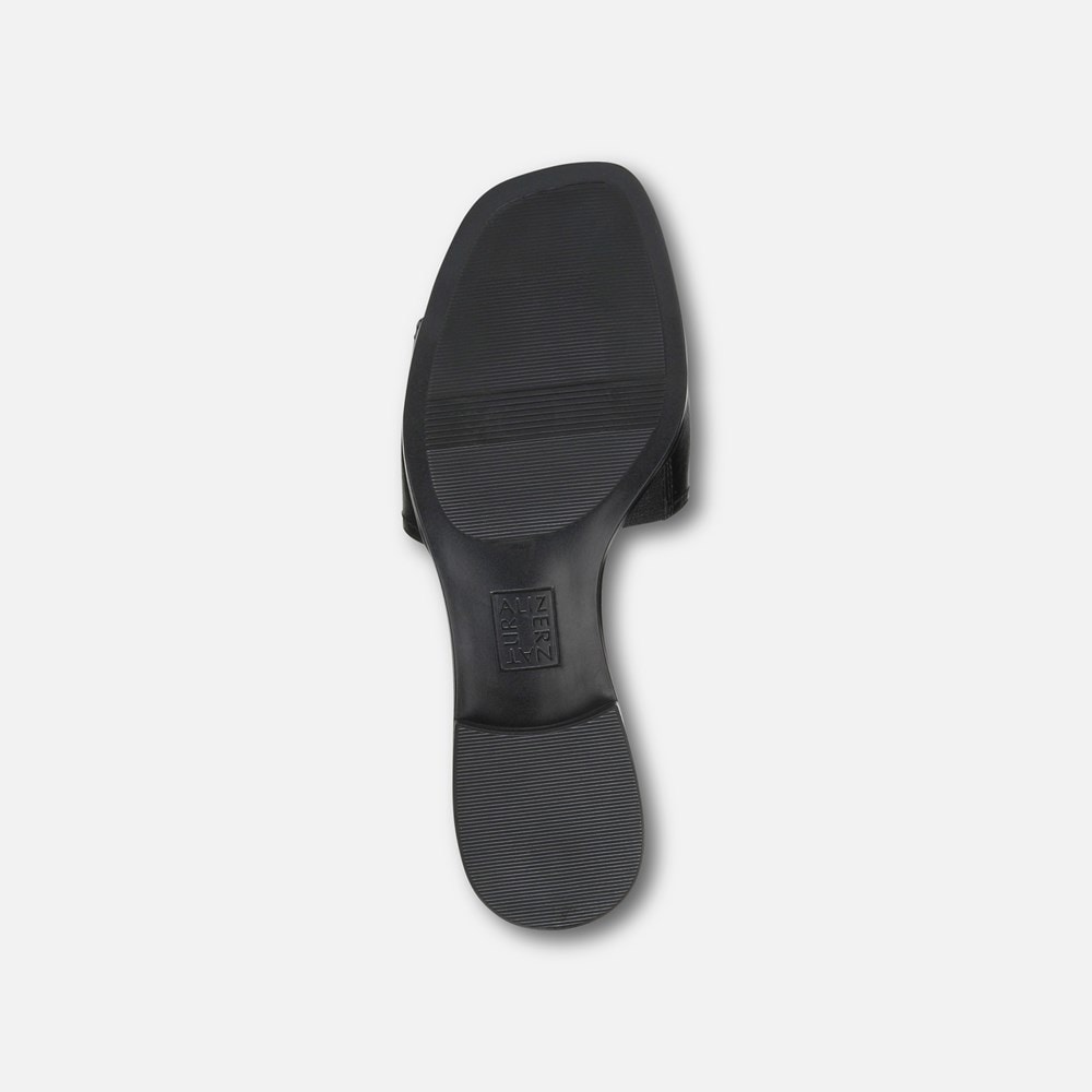 Naturalizer Genevieve Slide Sandal - Black Leather