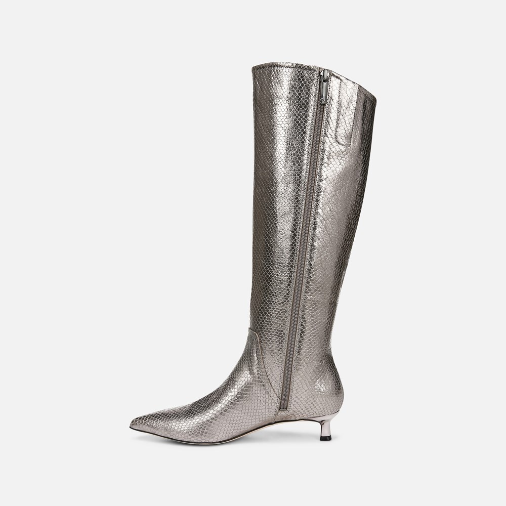 Naturalizer 27 Edit Nikita Knee High Boot - Silver Leather