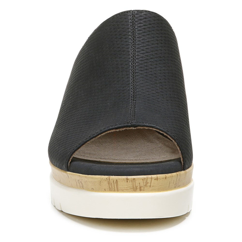 Naturalizer Soul Goodtimes Mule Wedge Sandal - Black Manmade
