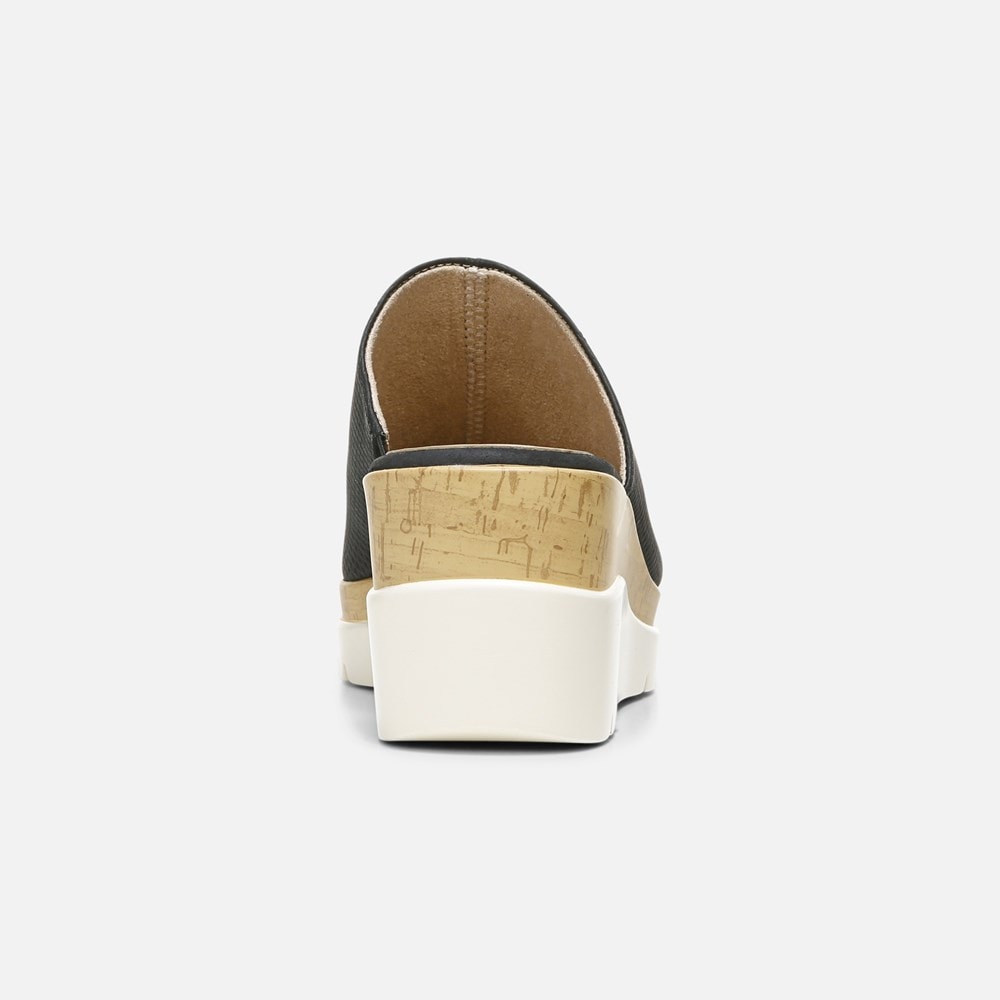 Naturalizer Soul Goodtimes Mule Wedge Sandal - Black Manmade